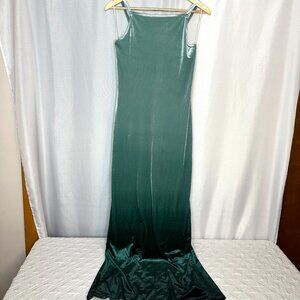 Vintage Y2K Fairy Nature Onyx Nite Velvet Ombre Bodycon Dress Size UNK Formal